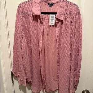 Torrid Blush Pink Patterned Shirt